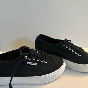 Superga Black Canvas Sneakers